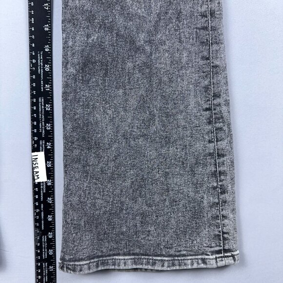 Divided By H&M Flare Leg Jeans Womens Size 6 Acid Wash Low Rise Stretch Gray - Picture 11 of 14